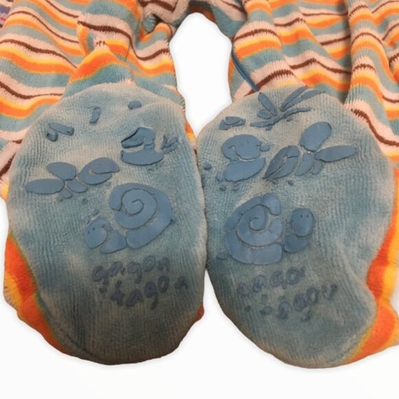 Lot of 2 Gagou Tagou Footed Velour Pajamas 18M - Picture 5 of 8